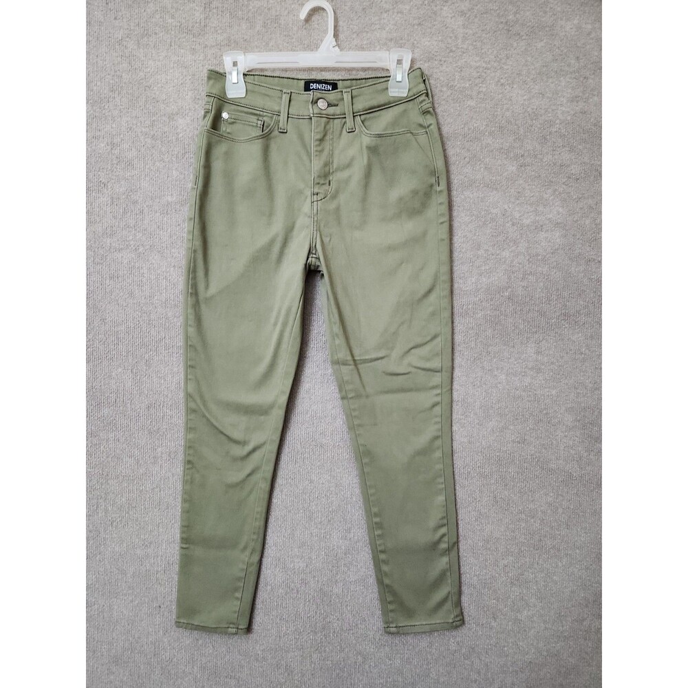 DENIZEN Levis High Rise Ankle Super Skinny Jeans Womens 8 Green Soft Stretch